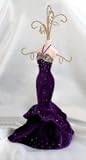 VELVET GOWN JEWELRY STAND - Velvet Jr. Dress Jewelry Stand, 13H