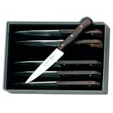 RH Forschner by Victorinox 6-Piece 4-3/4-Inch Straight Edge with Pointed Tip Steak Knife Set, Rosewood Handles