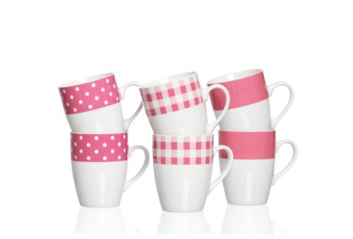 Ritzenhoff & Breker 099027 Kaffeebecher-Set Pina 6 teilig, pink Preisvergleich