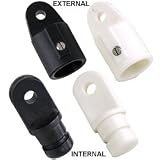 Nylon Bimini Top Hardware (External Eye End/Top Cap Color: Black Tubing O.D.: 7/8\ (2.22cm)) By Seachoice Products