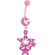 Bioplast Pink Starlet Star Dangle Belly Ring