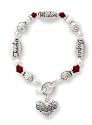 Clearly Charming Teacher Silver & Crystal Expressively Yours Bracelet