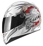 Shark S 650 Full Face Wings Motorcycle Helmet White/Red L