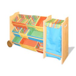 Rolling Organizer with Hamper