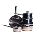 Ethos Double Pour Saucepan Set, Copper Based, Stainless Steel, 5 Piece