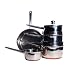 Ethos Double Pour Saucepan Set, Copper Based, Stainless Steel, 5 Piece