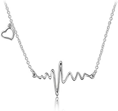 Eudora Top Quality Sound Waves Fashion Women Pandent Necklace 18K Gold Plated 19 Inches