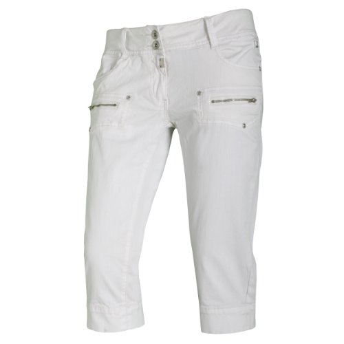 Timezone Damen Hose/ Short & Bermuda Slim Fit, 15-0144 Marba, Gr. 27, Wei&szlig; (pure white 100 Preisvergleich