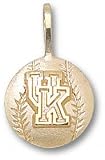 Kentucky Wildcats Solid 10K Gold ''UK'' Baseball Pendant
