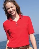 Ladies' Pique Nautical Stripe Trim Sport Shirt