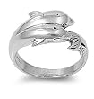 Sterling Silver Ring - Dolphins - Size: 5-10