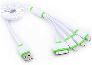 USB Charger Cable,4 in 1 Multifunctional Universal Charger Cable for iPhone,iPad,Samsung Galaxy,Sony Xperia,Htc (Green)
