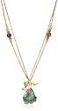 Lucky Brand "Best Friend Necks" Gold-Tone Bird and Peacock Pendant Necklace