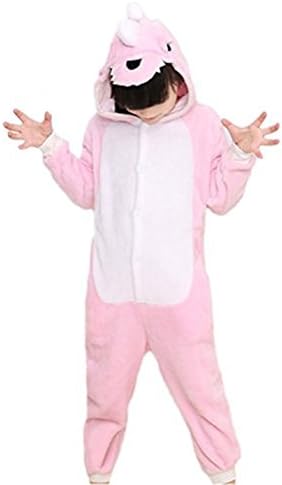 Highbest Childrens Novelty Homewear Cosplay Pajamas Anime Onesies (125(Age10-12), Pink Dinosaur)