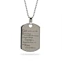 Eve's Addiction Stainless Steel Serenity Prayer Engravable Dog Tag Pendant