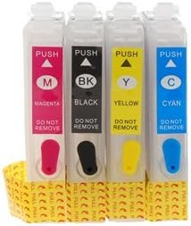 CI-T25 refillable ink jet cartridges with chip for Epson T25, TX125, TX420, TX22, TX120 (White)