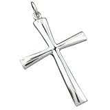 925 Silver Barrel Plain Cross Pendant Hawaiian Jewelry