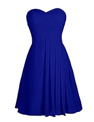 Short Pleated Flowy Ruched Chiffon Sweetheart Homecoming Dress/Bridesmaid Dress/Prom Dress/Party Dress 
