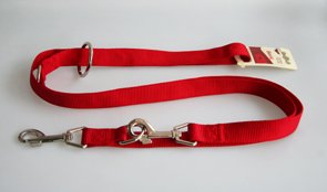Führleine Hundeleine Nylon rot 25mm
