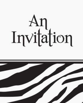 Animal Print Zebra Invitations Party Accessory