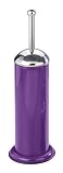Wenko 18531100 Retoro Stainless Steel WC Set, 13 x 43 cm, Shiny Purple