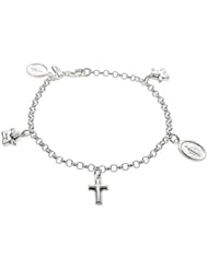 Sterling Silver Religious Charm Bracelet