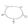 Sterling Silver Religious Charm Bracelet