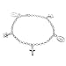 Sterling Silver Religious Charm Bracelet