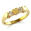 Isady - Tracy - Bague femme - Anneau Plaqu� Or jaune 585/1000 - Oxyde de zirconium forme coeur - T 57
