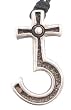 Evil Cross Question Mark Silver Tone Pewter Pendant Necklace