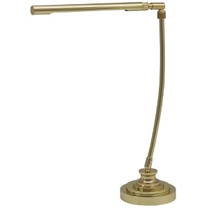 Polished Brass Slim Tube LED Piano Desk Lamp