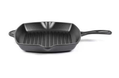 Le Creuset Cast Iron Square Grillit, Satin Black, 26 cm