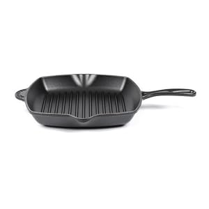 Le Creuset Enameled Cast Iron Onyx Black Square Grill Pan 10.25-in. by Le Creuset