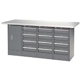 6 Drawer/2 Cabinet Workbench-Plastic