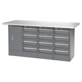 6 Drawer/2 Cabinet Workbench-Plastic