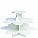 The Smart Baker - Adjustable, Reusable 3 Tier Flower Cupcake & Dessert Tower Display Stand, White - Holds up to 48+ Cupcakes | Weddings, Parties, Holidays, Baby Showers and More!