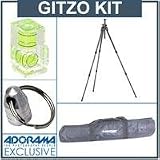 Gitzo GT2531EX Series 2 6x Explorer Carbon Fiber Tripod Legs Kit. with Adorama Deluxe Tripod Case, Double Bubble Level, Tripod Hanger