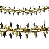 Star Garland/Column - Black and Gold Case Pack 36