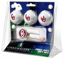 Oklahoma Sooners 3 Golf Ball Gift Pack With Cap Tool