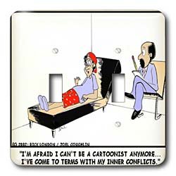 Londons Times Funny Medicine Cartoons - Losing Inner Conflicts - Light Switch Covers - double toggle switch