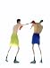 Studio Shot of Two Male Boxers Sparing Photographic Poster Print, 18x24