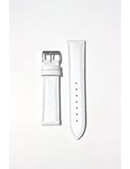 20mm White Pearl Finish Sport Calfskin with Quick-Release Pins for Michele