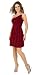 Fancy Grecian Inspired Petite One-Shoulder Bubble Dress with Vintage-Like Rhinestone Accent from Hot Fash Dresses - APOLLONIA Wine