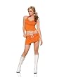 2Pc. Orange Soda Pop Girl Costume Incl Halter Top And Belted Skirt