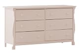 Stork Craft Carrara 6 Drawer Dresser, White