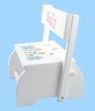 Large Flip - Flowers-White Stool w/Butterflies