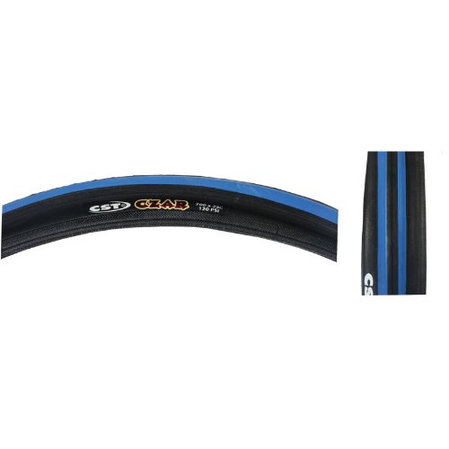 CST Czar Tire - 700 x 23, Black/Blue, Steel Bead