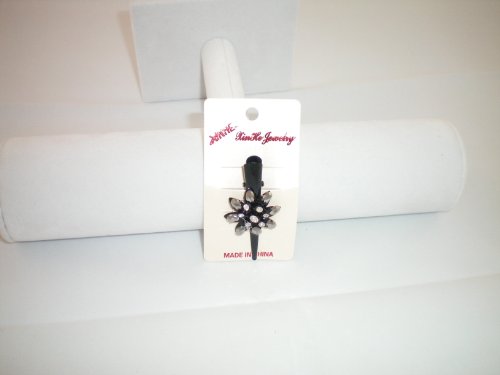 Hair Clip Alligator Small Crystal Flower