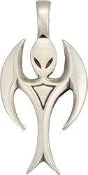BICO AUSTRALIA JEWELRY (E36) ALIEN ANGEL - INTELLIGENCE DIVINE PROTECTION - Comes with a Generic 18 inch (to 20in) Adjustable 4mm Black Rubber Necklace.