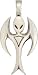 BICO AUSTRALIA JEWELRY (E36) ALIEN ANGEL - INTELLIGENCE DIVINE PROTECTION - Comes with a Generic 18 inch (to 20in) Adjustable 4mm Black Rubber Necklace.